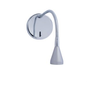 05-2838-21-21 – LUMIÈRE DE LECTURE BOOK ROUND SURFACE LED BLANC CHAUD – 3000K0K CHROME 28LM