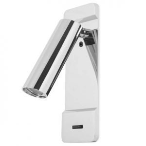05-6024-21-21 – LUMIÈRE DE LECTURE LIRE SWITCH LED 3.5W BLANC CHAUD – 2 700 K ON-OFF CHROME 125