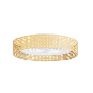 VE-0031-MAD – IP20 BEA VENTILATEUR Ø600MM LED TW 2700-6000K ON-OFF BLANC CLAIR BOIS TRANSPA