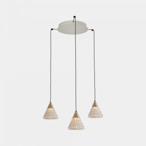 15-A033-14-DO – COLGANTE VENETO SURFACED 3 BODIES LIGHTFORLIFE LED 18.4W BLANCO CÁLIDO – 2700K