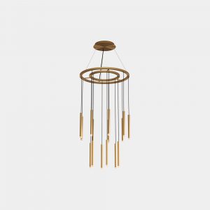 00-6019-27-27 – SUSPENSION BOUGIE 15 CORPS LUSTRE LED 54,7 W BLANC CHAUD – 2700 K 0-10 V LATO