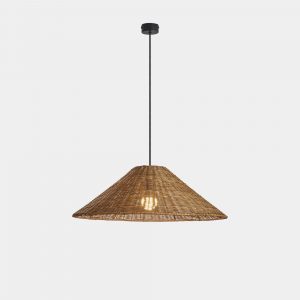 00-8110-05-ES – SUSPENSION CARIBE Ø600 E27 15W ROTIN NATUREL NOIR 722LM