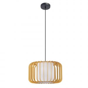 DE-0179-NAT – SUSPENSION VIVA E27 15W NOIR BOIS BLOND