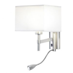 05-2820-81-81 – APLIQUE BRISTOL LED 2.2 BLANCO CÁLIDO – 3000K00K NÍQUEL SATINADO. PANTALLA NO INC