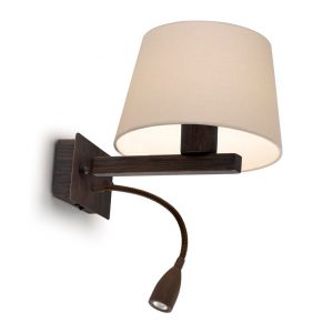 05-4695-Y2-82 – APPLIQUE TORINO E27 60 MARRON. ABAT-JOUR NON INCLUS.