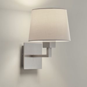 05-3217-81-82 – APPLIQUE BALI E27 60, NICKEL SATINÉ. ABAT-JOUR NON INCLUS.