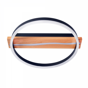 DE-0157-NEG – PLAFÓN IP20 AUNA ROUND LED 21W SW 3000-4000-6000K ON-OFF NEGRO
