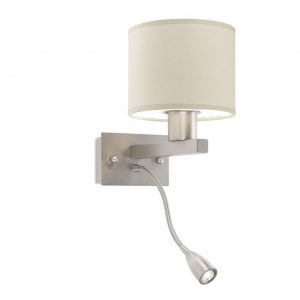 05-4695-81-82 – APPLIQUE TORINO E27 60, NICKEL SATINÉ. ABAT-JOUR NON INCLUS.
