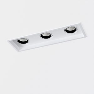 90-A102-H2-DS – DOWNLIGHT TOTEM TRIPLEX Ø55 75 BLANCO NEUTRO – 4000K CRI 92 24º DALI BLANCO TE
