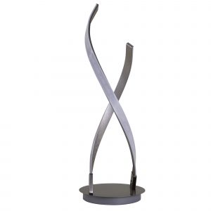 DE-0064-SAT – LAMPE DE TABLE CROSS LED 9W BLANC NEUTRE – 4000K ON-OFF NICKEL SATINÉ