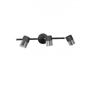 DE-0160-NEG – SÉRIE DE PROJECTEURS CLOC TRIPLEX GU10 24 W NOIRS