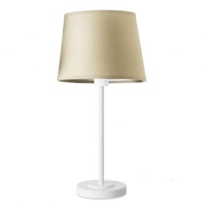 10-2757-14-82 – LAMPE DE TABLE MICHIGAN E27 60 BLANC. ABAT-JOUR NON FOURNI.