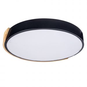 DE-0036-NEG ​​– PLAFONNIER LED PINTA IP20 19W BLANC NEUTRE – 4000K ON-OFF BOIS CLAIR NOIR