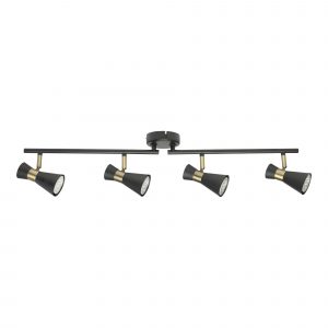DE-0174-NEG – PLAFÓN EUFO 4 BODIES GU10 8W NEGRO ORO