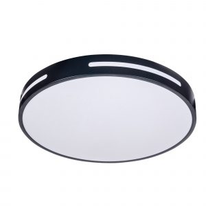 DE-0077-NEG – Plafonnier LED élégant IP20 22,8 W SW 3000-4000-6500K ON-OFF NOIR