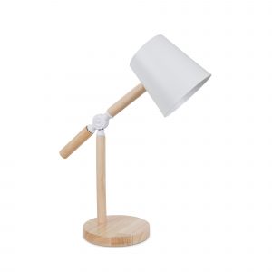 DE-0148-BLA – LAMPE AJUSTABLE POMO E27 15W BLANC BOIS BLOND
