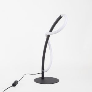 DE-0055-NEG – LAMPE DE TABLE TRESS LED 6.5W BLANC NEUTRE – 4000K ON-OFF NOIR