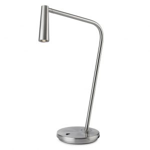 10-6420-81-81 – LAMPE DE TABLE GAMMA LED 3.5W BLANC CHAUD – 2 700 K ON-OFF NICKEL SATINÉ 121LM