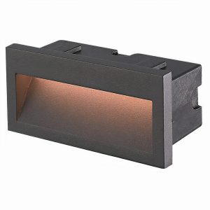PX-0341-ANT – APPLIQUE MURALE ENCASTRÉE IP65 LED MOYENNE 2,6 W BLANC CHAUD – 3000K0K ON-OFF GRIS URBAIN