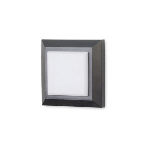 PX-0129-NEG – DIFFUSEUR GROVE CARRÉ LED IP65 2,5 W BLANC NEUTRE – 4000K ON-OFF NOIR 4